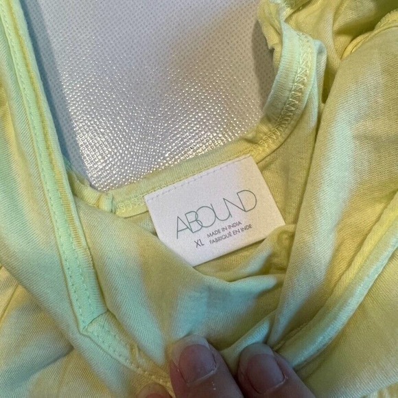 Abound Womens Cropped Tank Top Peplum Waist Raw HemYellow Size‎ XL - Picture 2 of 10